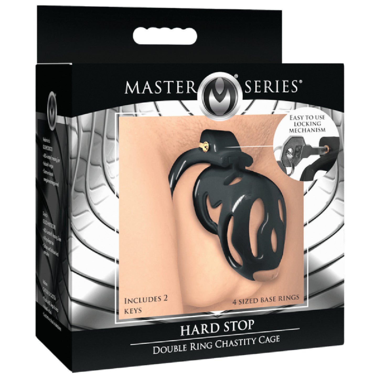 Hard Stop Double Ring Chastity Cage