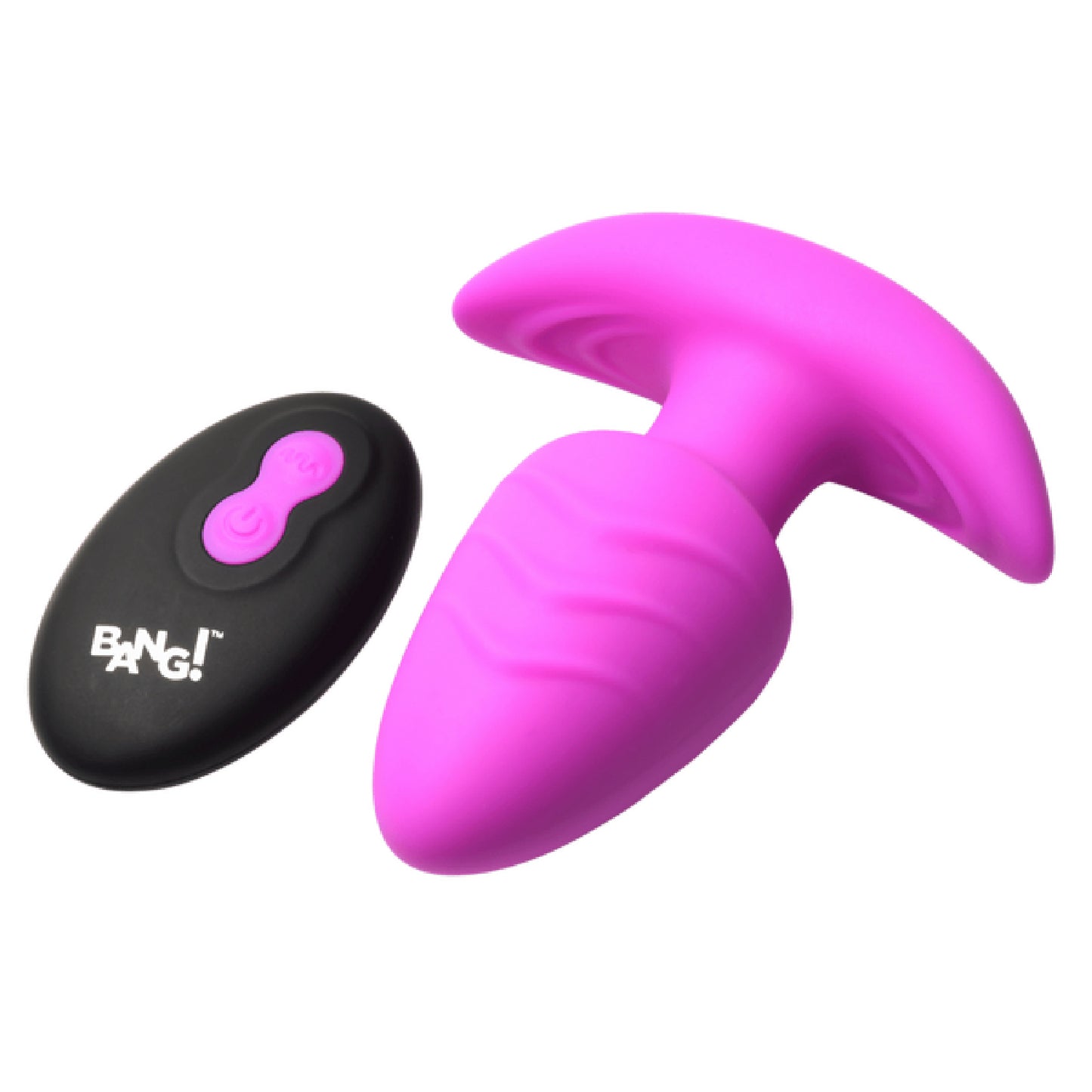 Rotating & Vibrating Silicone Butt Plug w/ Remote