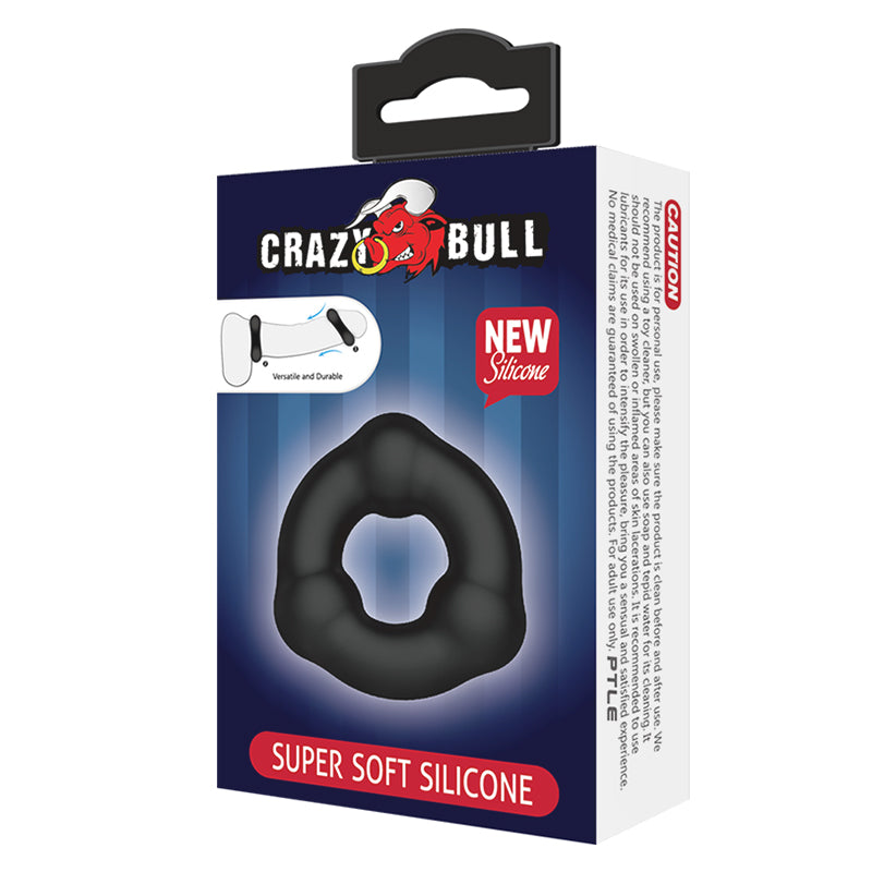 CRAZY BULL Beaded Cock Ring - Black Cock Ring
