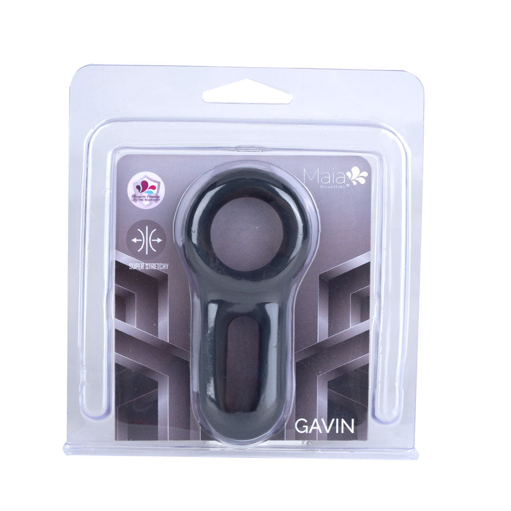 Maia GAVIN - Black Cock & Balls Ring