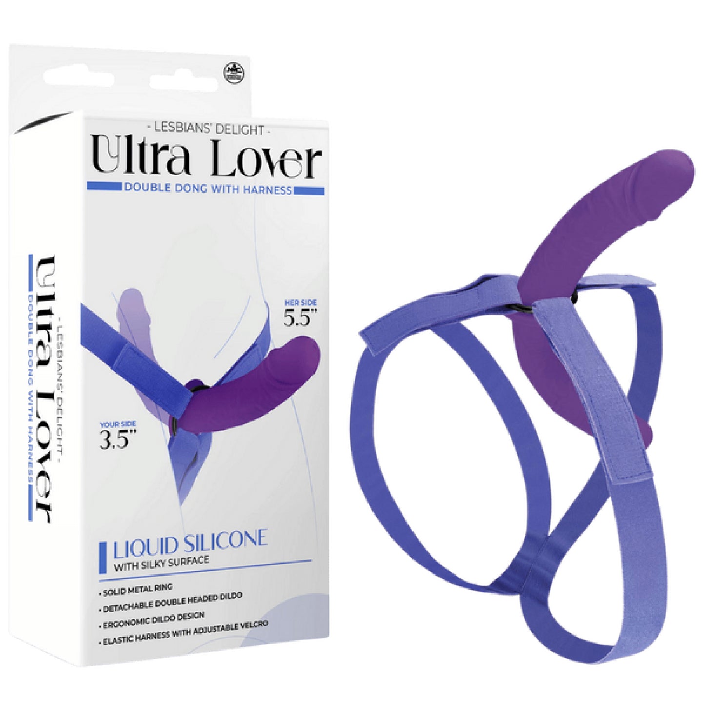 Ultra Lover - Double Dong with Harness