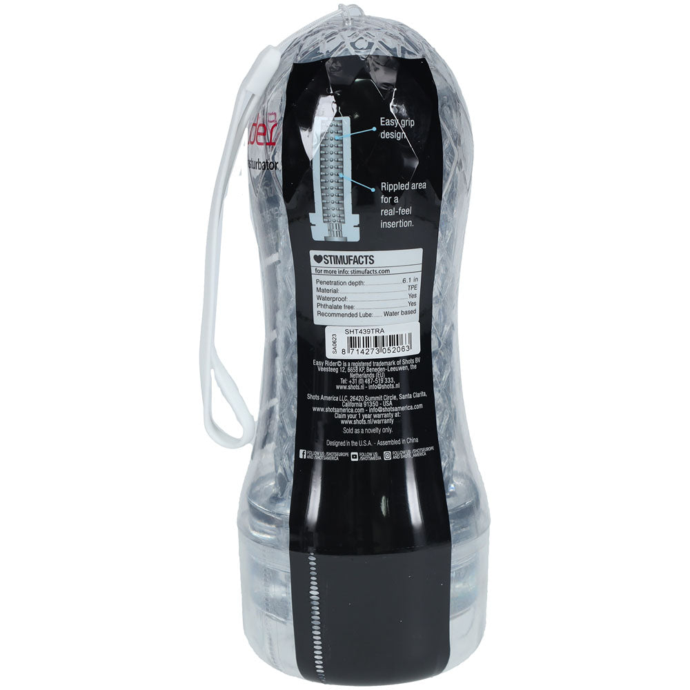 SHOTS Easy Rider - Clear - Clear Vagina Stroker