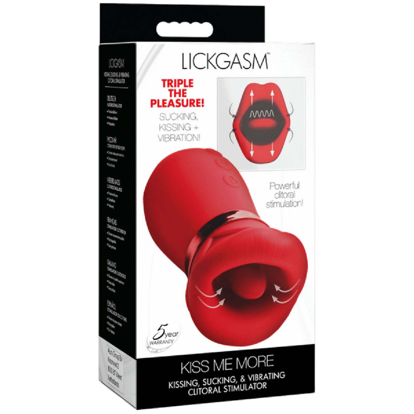 Kiss Me More Kissing, Sucking, & Vibrating Clitoral Stimulator