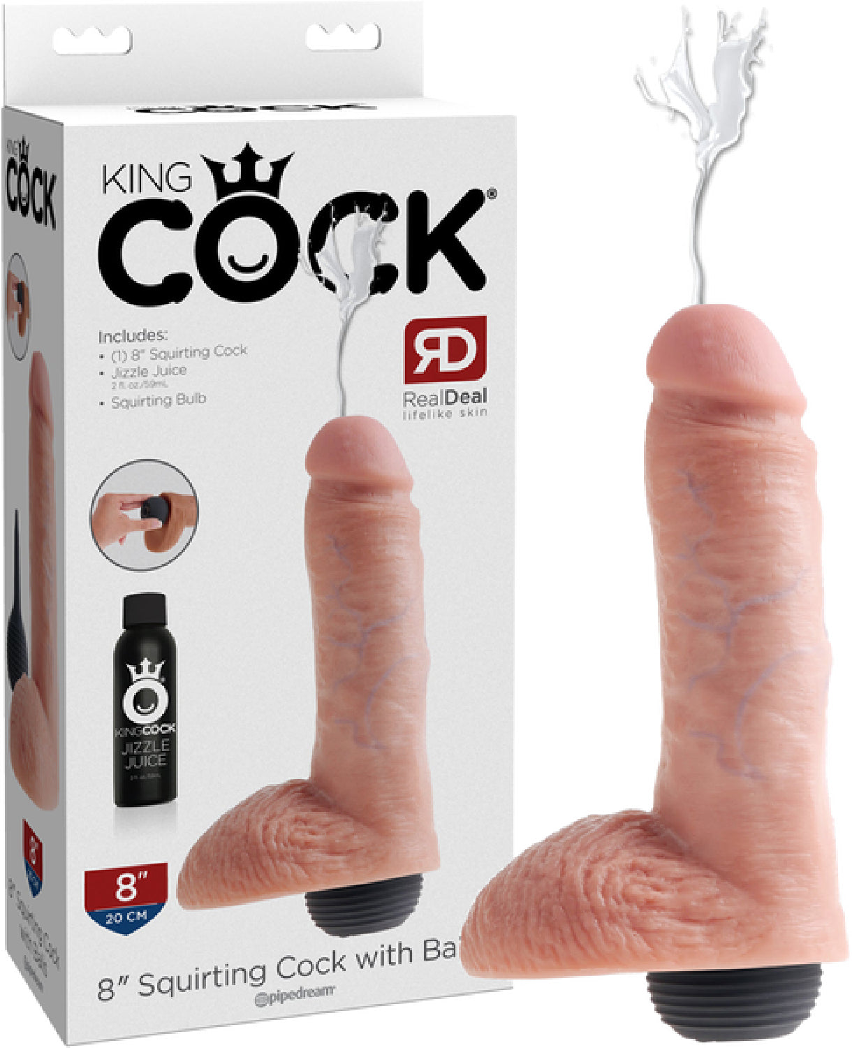 8" Squirting Cock With Balls