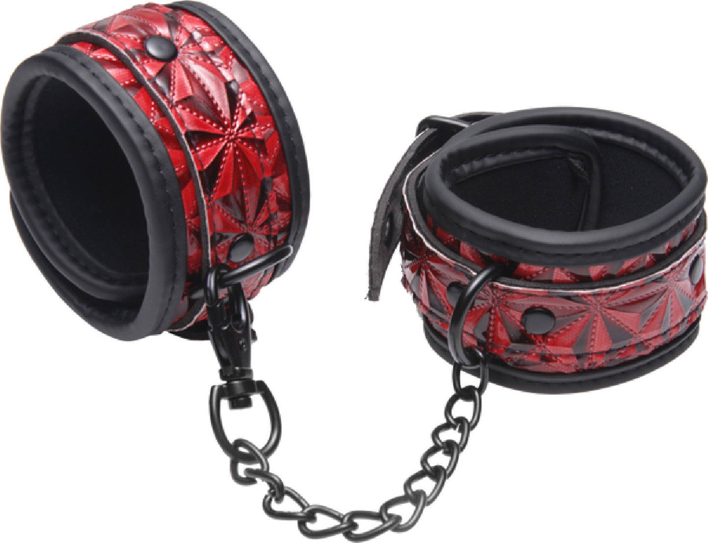 Crimson Tied Embossed Ankle Cuffs