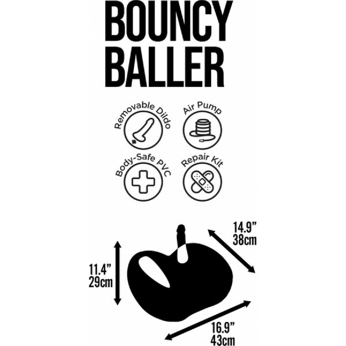 Bouncy Baller Inflatable Dildo