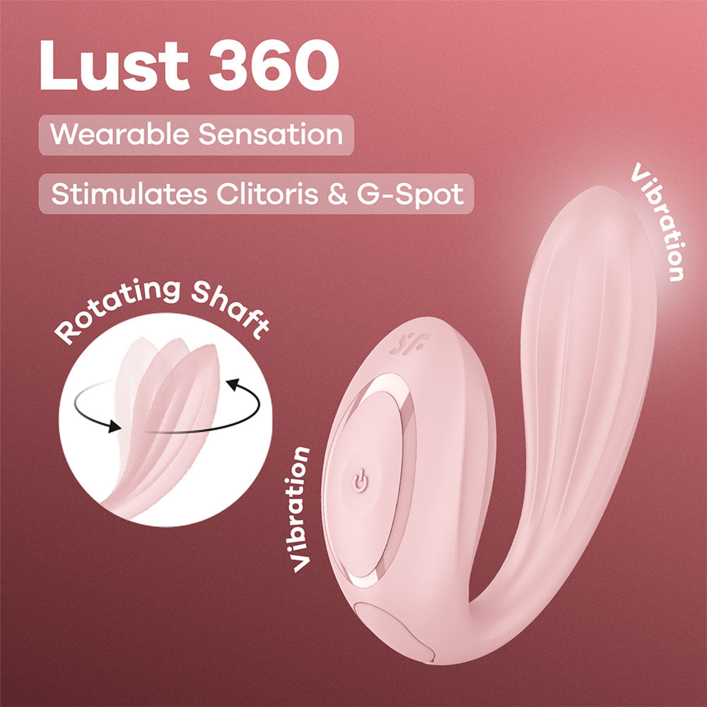 Satisfyer Lust 360 - Pink USB-C Rechargeable Rotating Wearable Vibrator