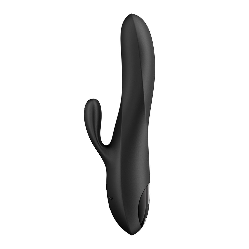 Satisfyer Heat Flex 3 - Black 23 cm USB-C Rechargeable Warming and Rotating Rabbit Vibrator
