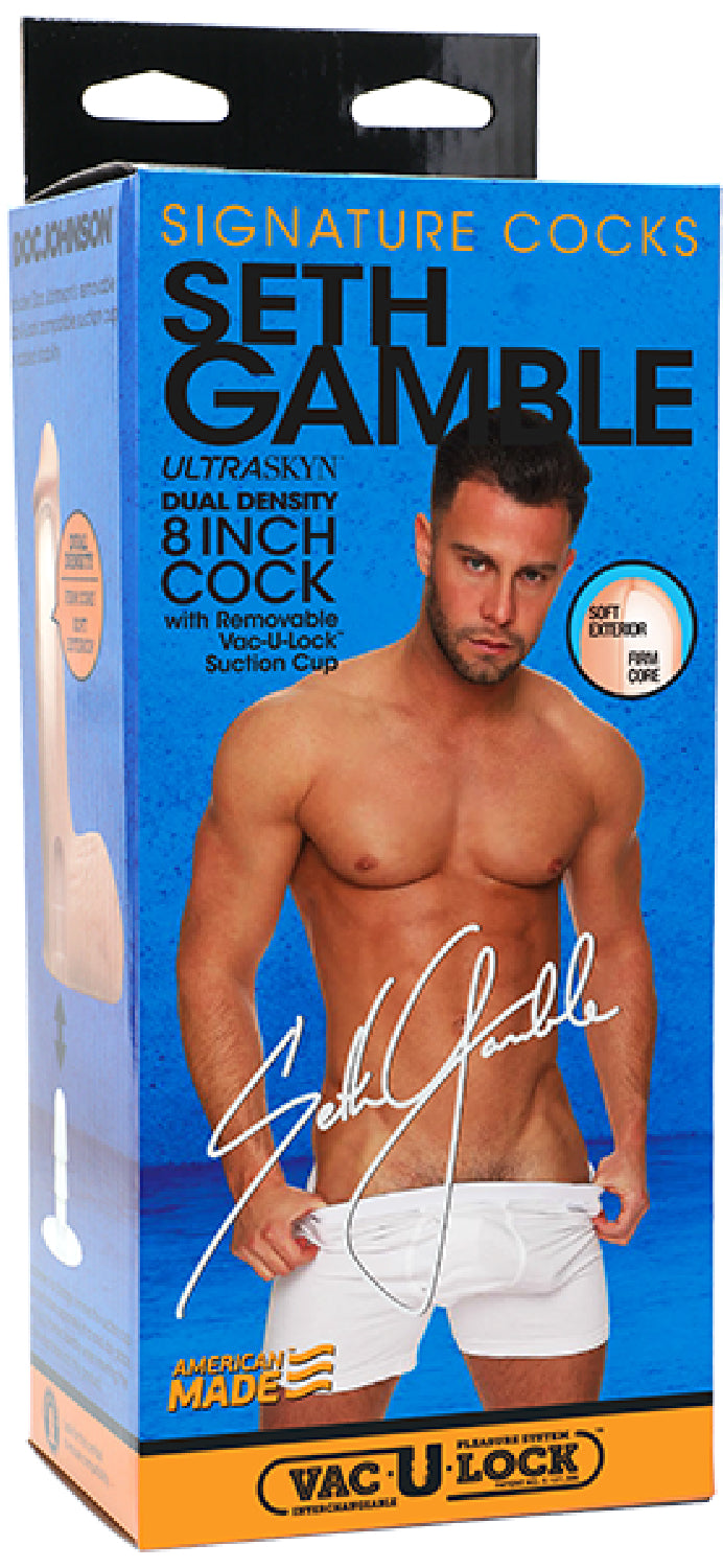 Seth Gamble 8" Ultraskyn Cock With Removable Vac-u-lock Suction Cup