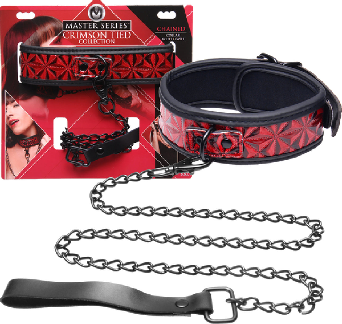 Crimson Tied Collar With Leash