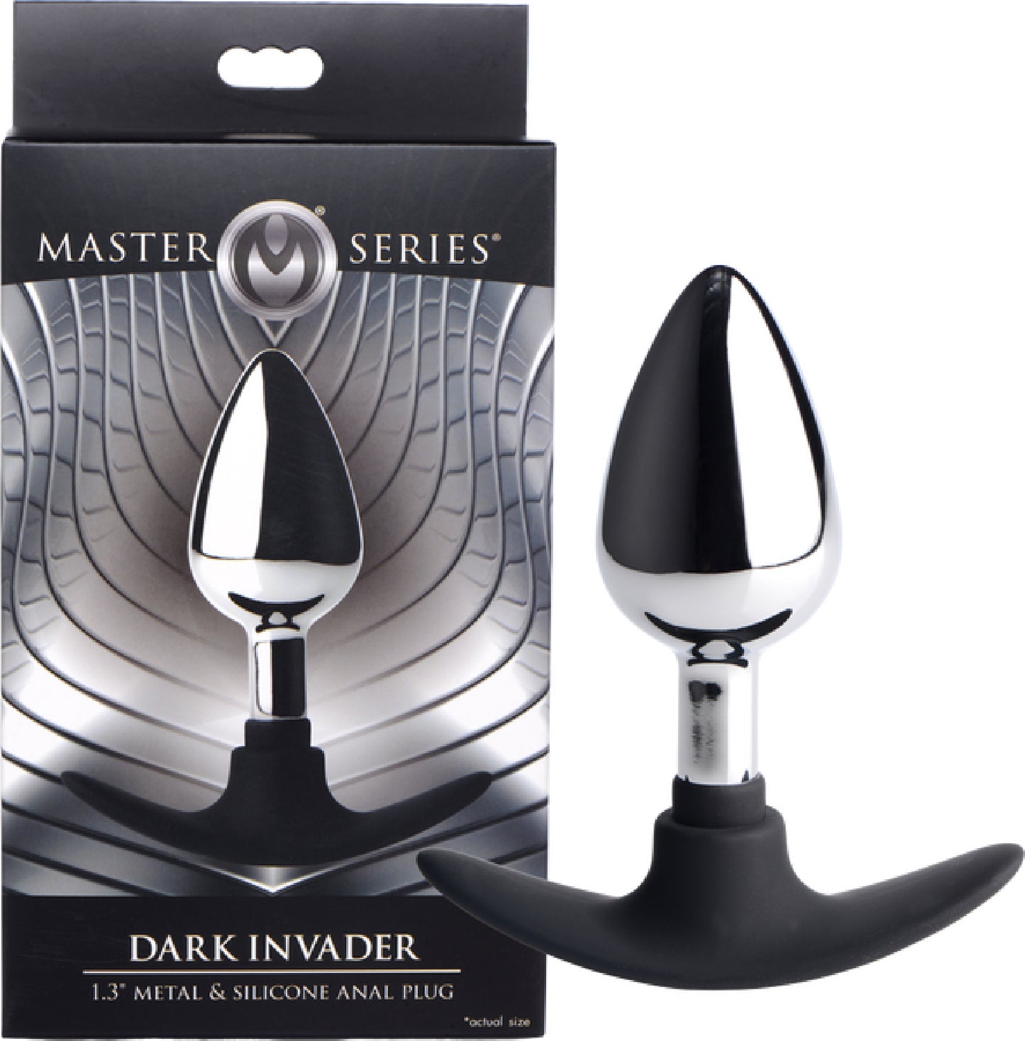 Dark Invader Metal And Silicone Anal Plug - Medium