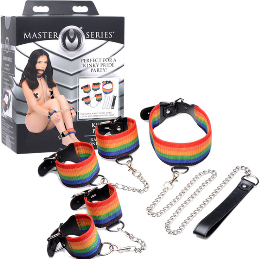 Kinky Pride Rainbow Bondage Set