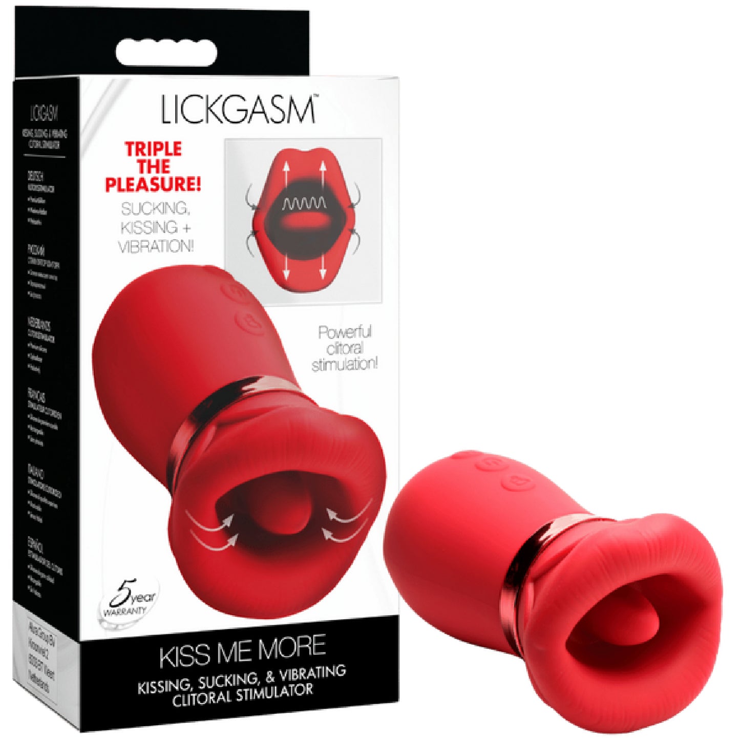 Kiss Me More Kissing, Sucking, & Vibrating Clitoral Stimulator