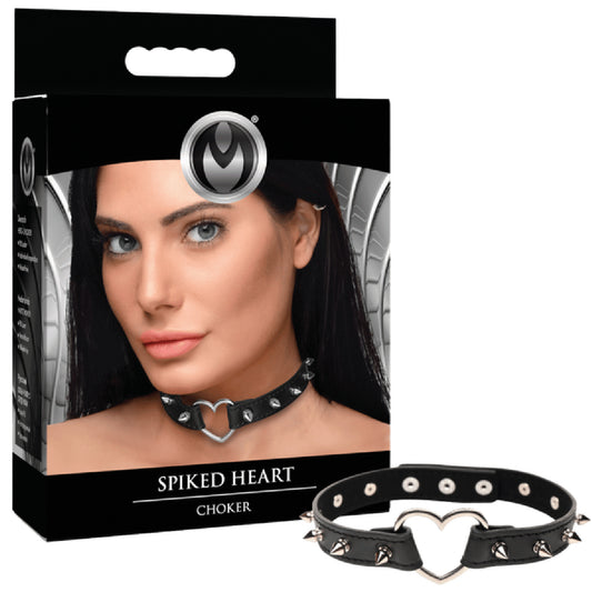 Spiked Heart Choker