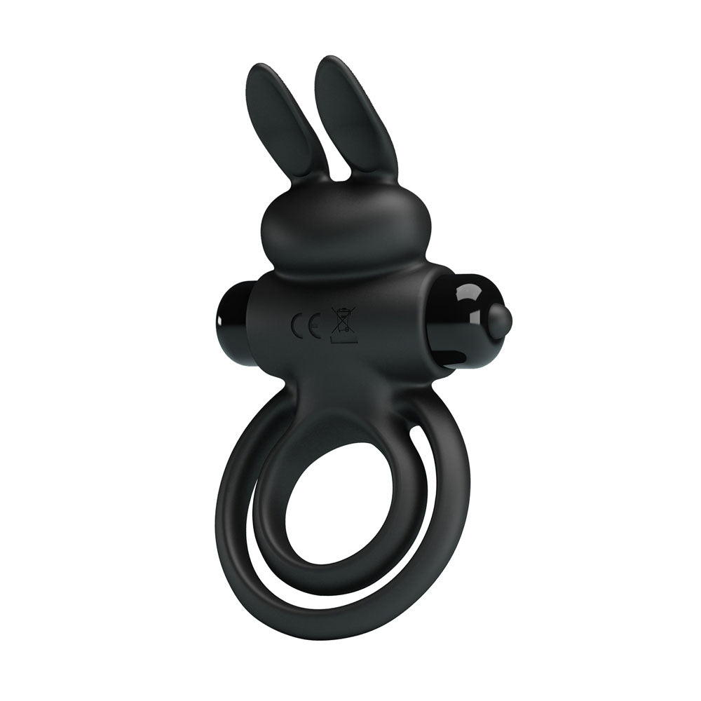 Party Up LAWRENCE Vibrating Cock Ring - Black Vibrating Cock & Balls Ring