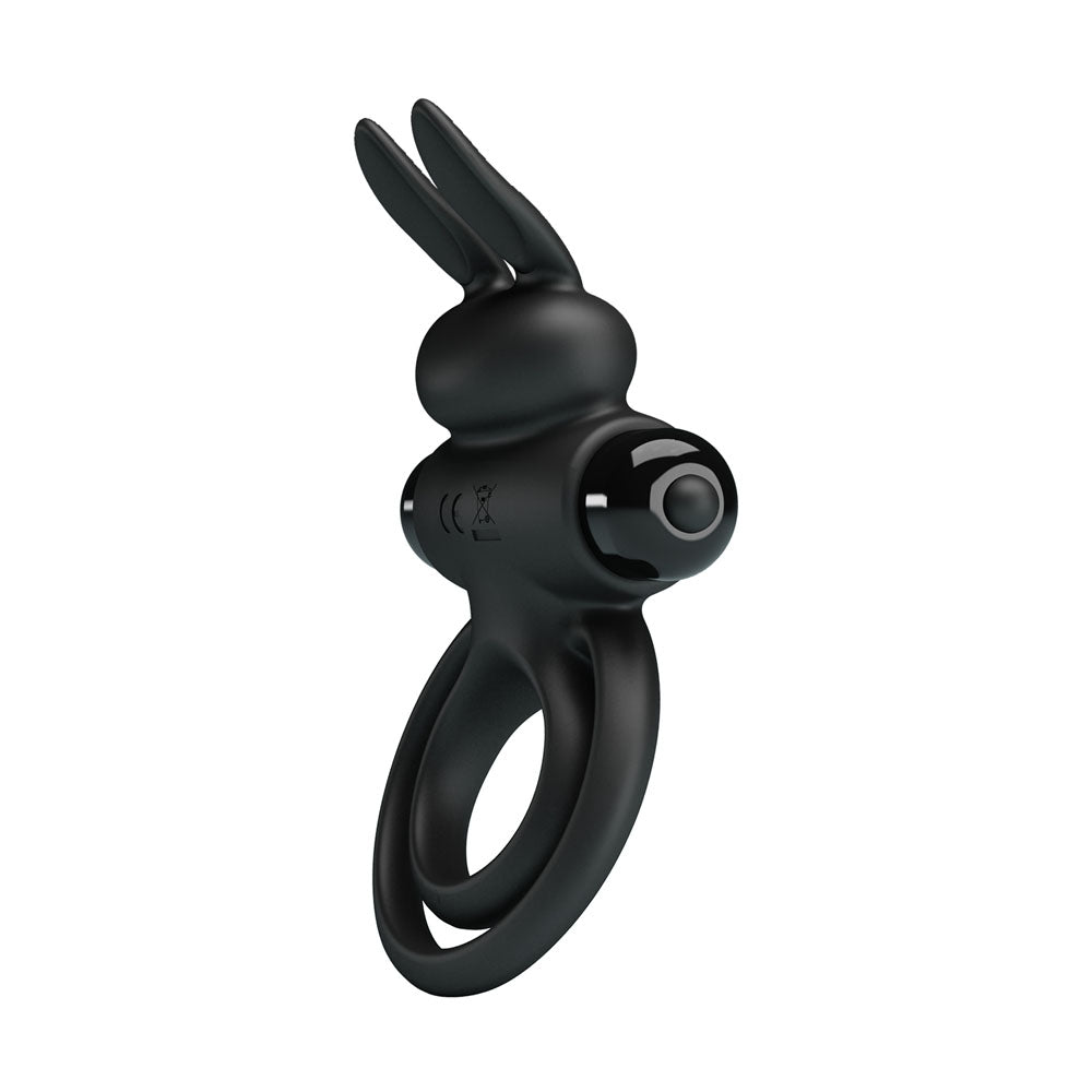 Party Up LAWRENCE Vibrating Cock Ring - Black Vibrating Cock & Balls Ring