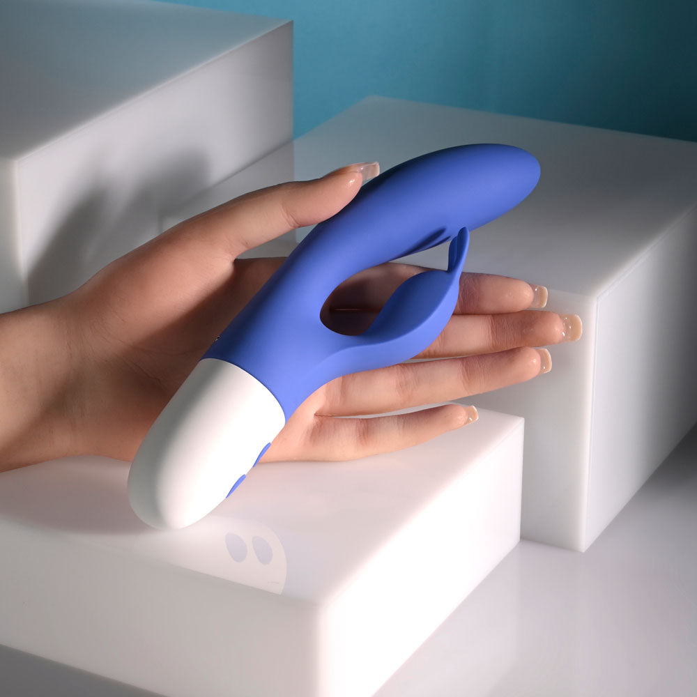 Evolved FUNNY BUNNY - Blue 20 cm USB Rechargeable Rabbit Vibrator