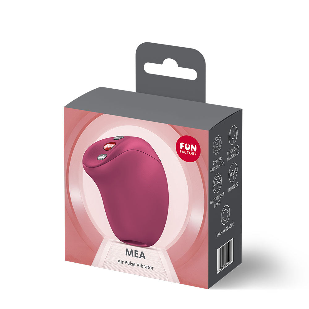 Fun Factory MEA Wine Red - Wine Red USB Rechargeable Air Pulse Clitoral Stimulator