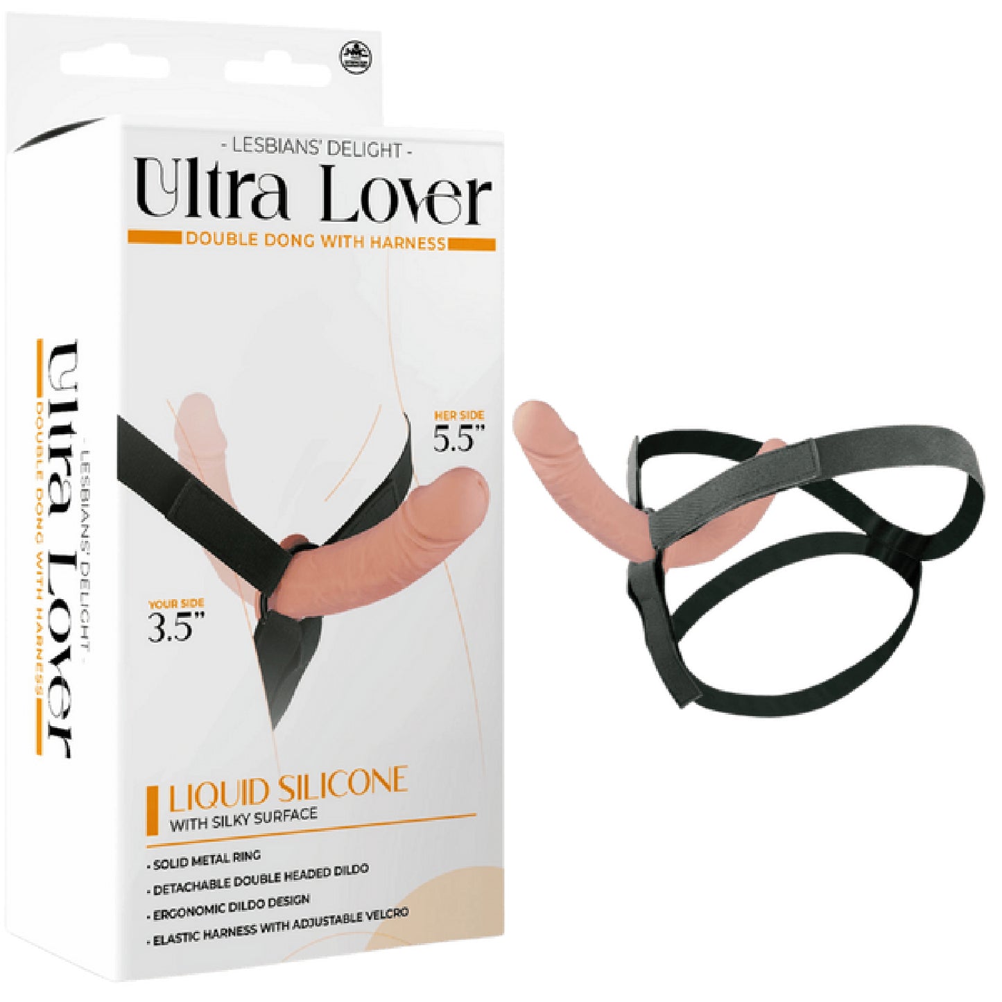 Ultra Lover - Double Dong with Harness