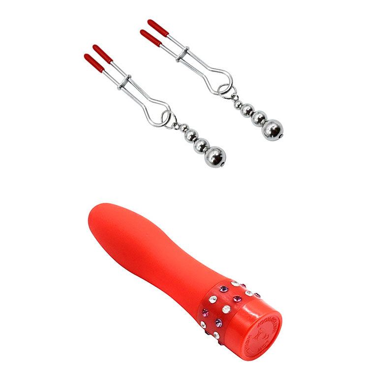Adam & Eve SENSUAL SCARLET NIGHTS - Black/Red Couples Bondage Kit - Set of 10 Pieces