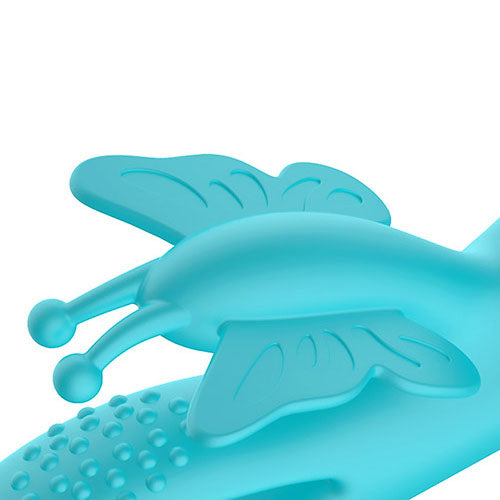 Adam & Eve BUTTERFLY EMBRACE - Blue - Blue 24.1 cm USB Rechargeable Butterfly Vibrator