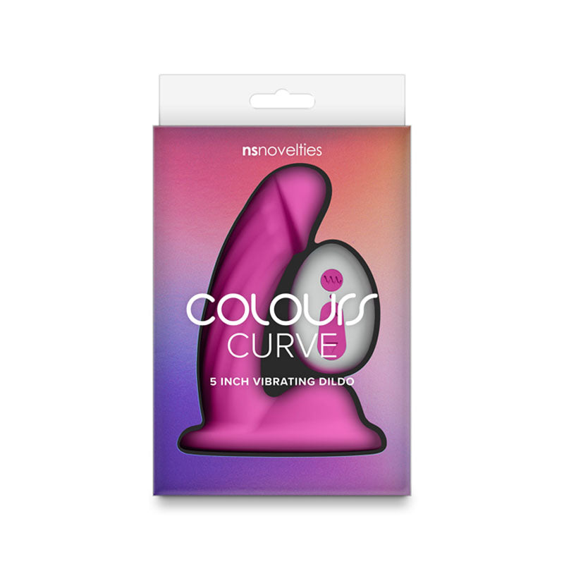 Colours Curve - Vibrating 5'' Dildo - Pink - Pink 12.6 cm USB Rechargeable Vibrating Dildo with Wireless Remote