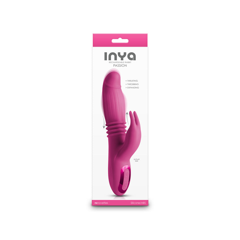 INYA Passion - Pink - Pink 22.2 cm USB Rechargeable Thrusting Rabbit Vibrator