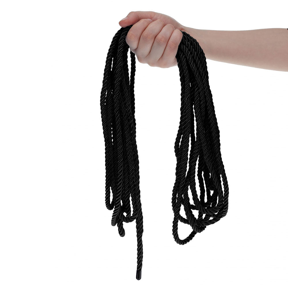 OUCH! Bondage Rope - 10 M - Black - Black Nylon Bondage Rope - 10 metre Length