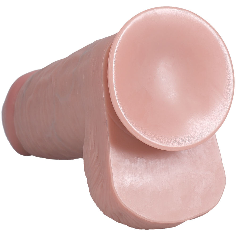 REALROCK 20cm Extra Thick Dildo with Balls - Flesh - Flesh 20 cm (8'') Extra Thick Dong