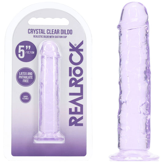 REALROCK Realistic 5'' Dildo - Purple - Purple 12.7 cm Dildo