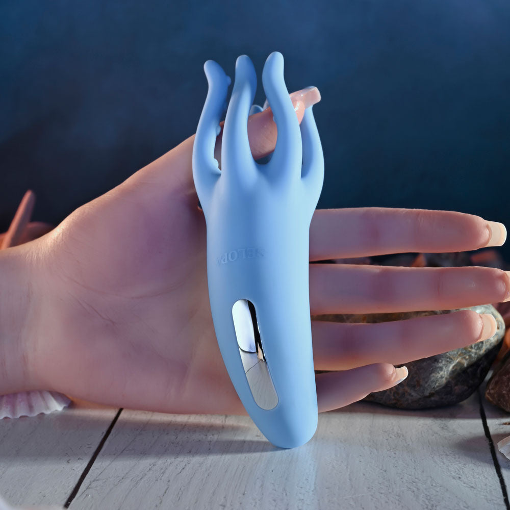 Selopa TENTACLE TICKLER - Blue USB Rechargeable Vibrating Stimulator
