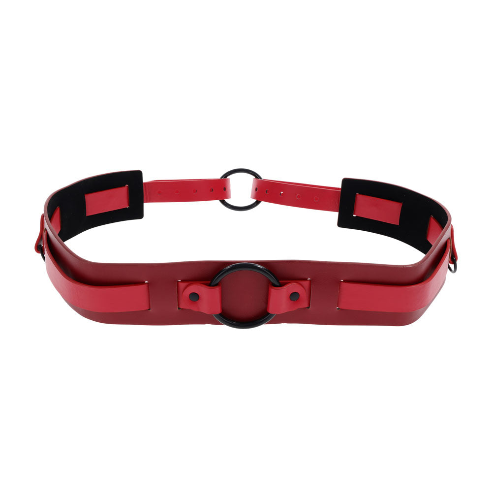 S&M Exs & Ohs Bound and Belted - Red Bondage Belt