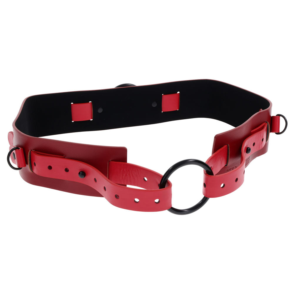 S&M Exs & Ohs Bound and Belted - Red Bondage Belt