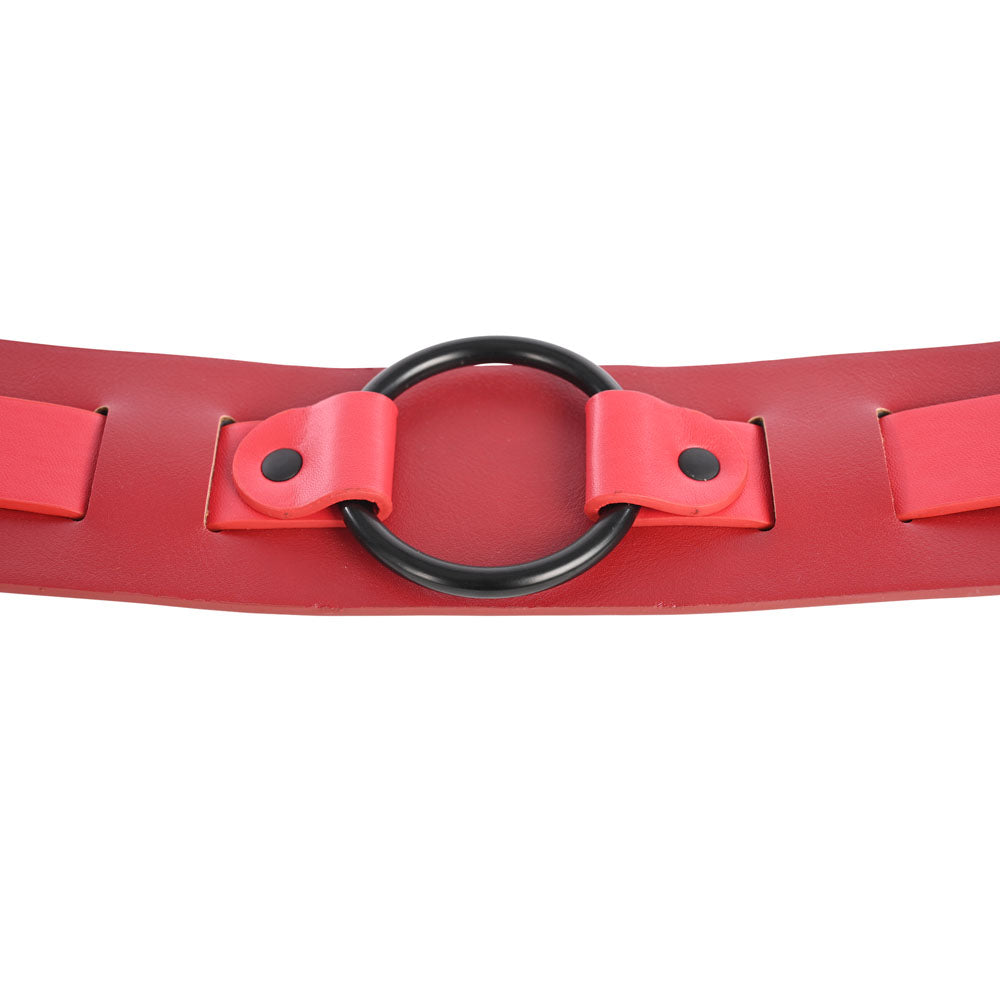 S&M Exs & Ohs Bound and Belted - Red Bondage Belt