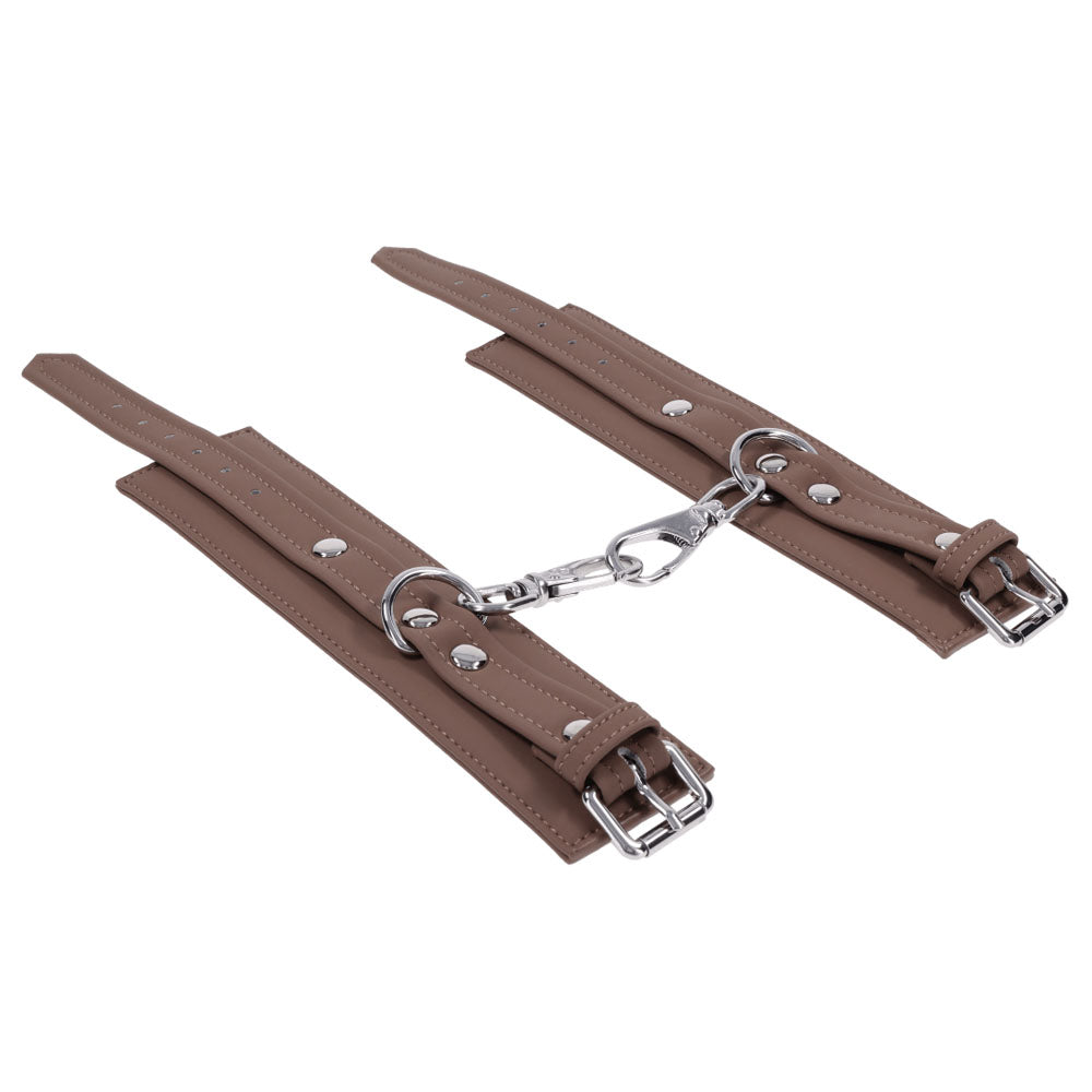SPORTSHEETS Signature Dawn Dream Handcuffs - Tan Adjustable Restraints