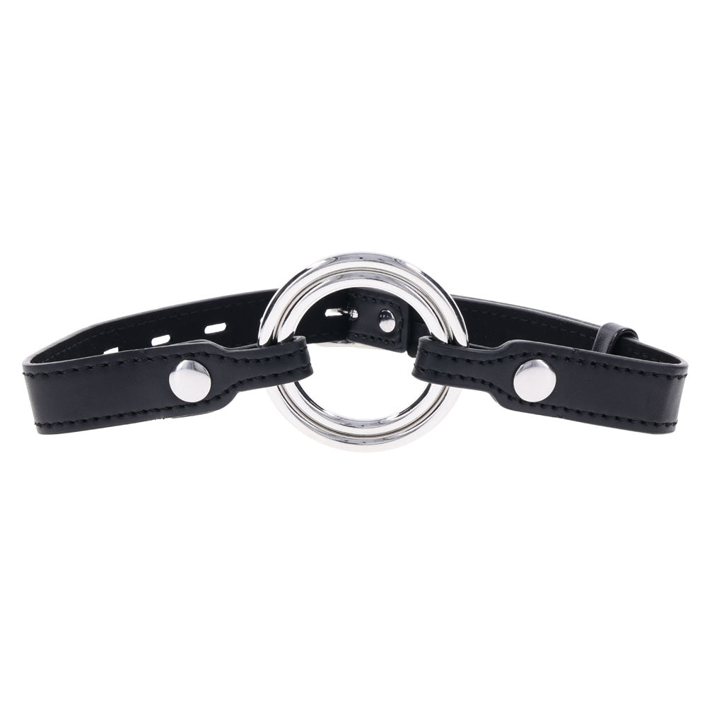 EDGE Interchangeable Ring Gag - Black Mouth Gag Restraint with 2 Interchangeable Pieces