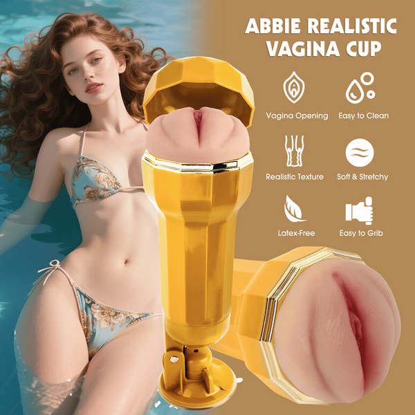 Abbie Realistic Vagina Vibrating Cup